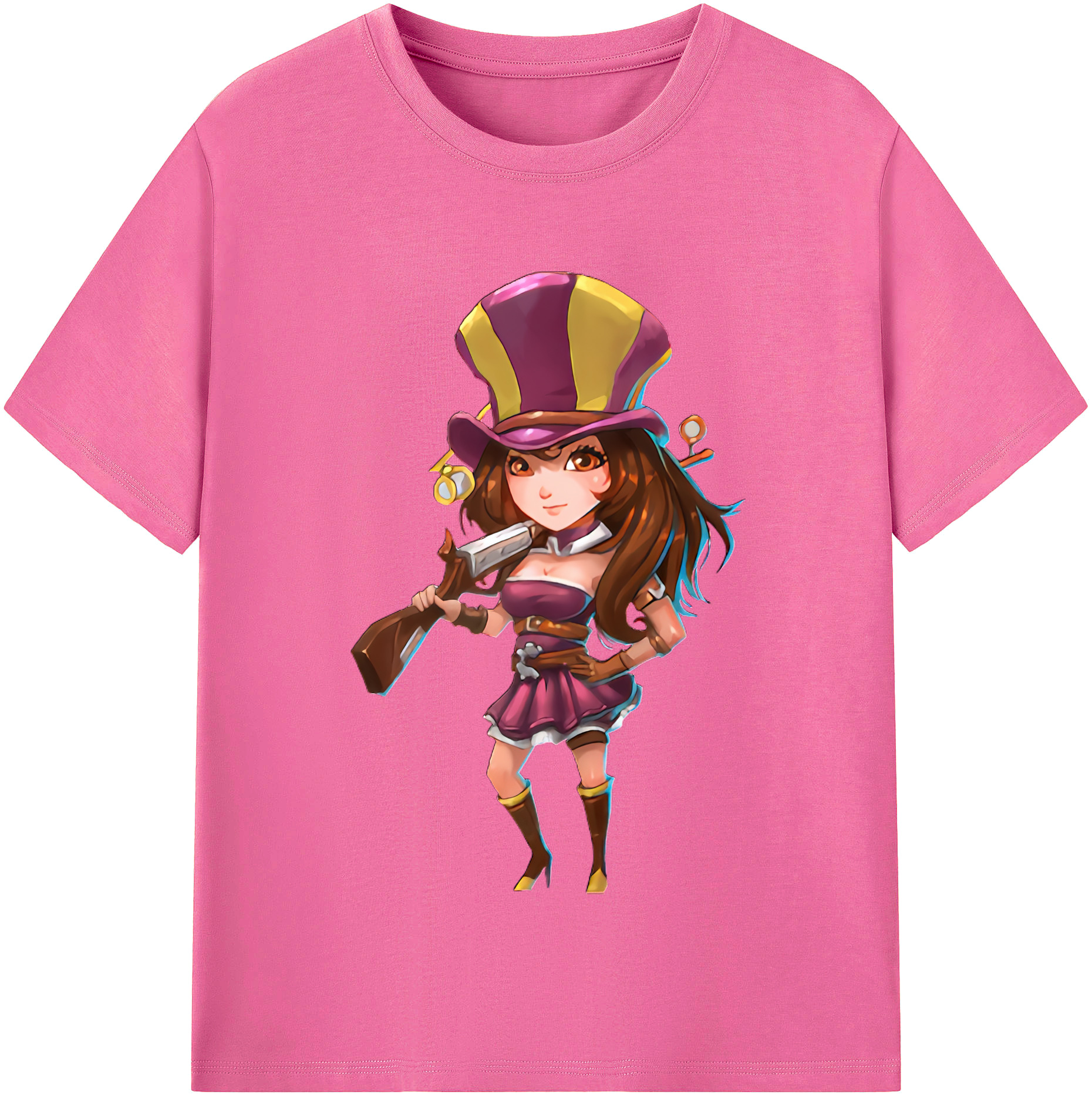 （画像用） リーグ・オブ・レジェンド League of Legends LOL レディースカジュアルプリントTシャツ（綿100％）